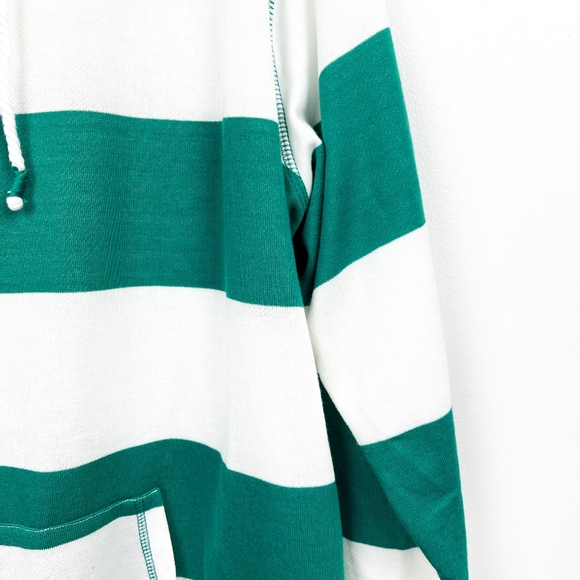 myStyle Long Sleeve White & Green Striped Hoodie - Picture 6 of 11